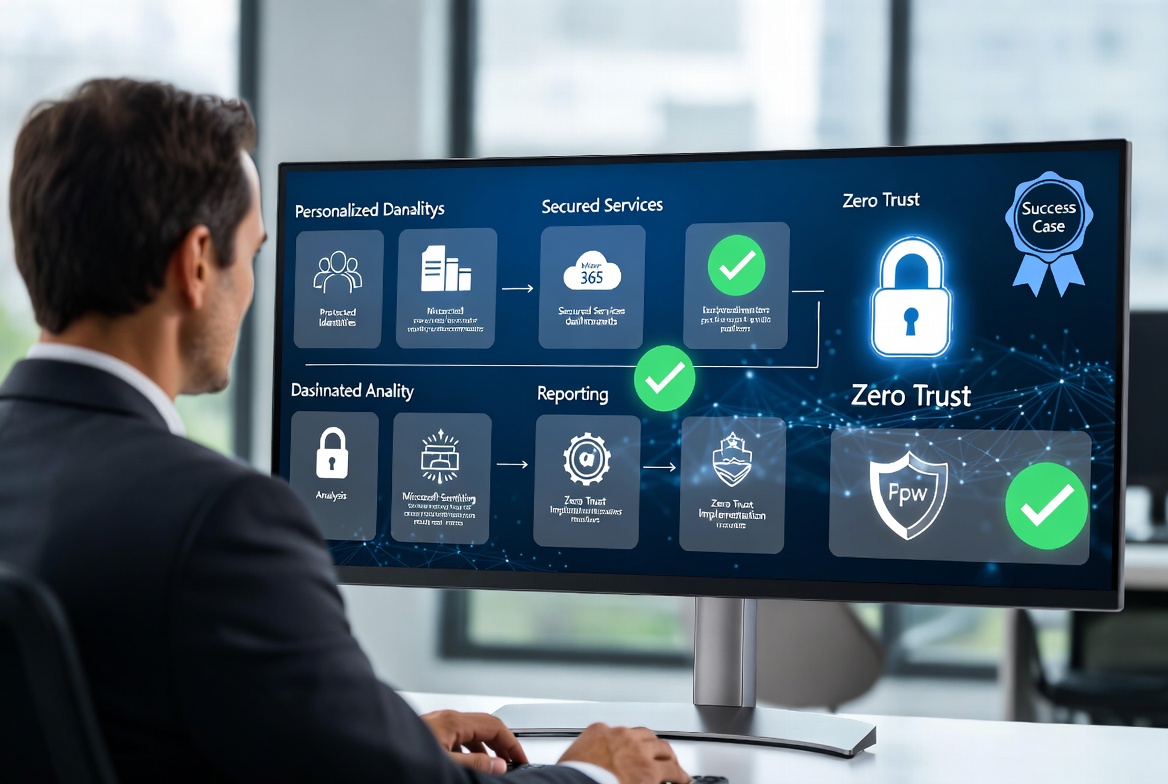 Panel de seguridad Zero Trust en entorno Microsoft 365